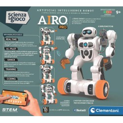 Clementoni 19449 Scienza e Gioco Robotics - AIRO PRO, Robot da Assemblare, con APP Dedicata e Tecnologia AI, Imita Movimenti co