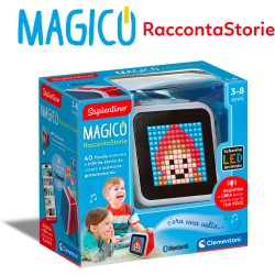 Clementoni Sapientino - 17729 Magico Raccontastorie per Bambini, con 40 Storie Illustrate in Pixel Art Interattive e Personaliz
