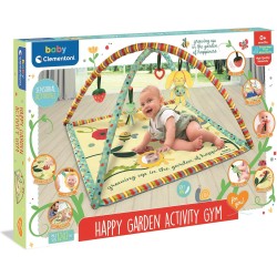 Baby Clementoni - 17972 Happy Garden Activity Gym, Palestrina Neonato 0+ Mesi, Stimola Lo Sviluppo Sensoriale e Motorio con Suo