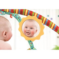 Baby Clementoni - 17972 Happy Garden Activity Gym, Palestrina Neonato 0+ Mesi, Stimola Lo Sviluppo Sensoriale e Motorio con Suo