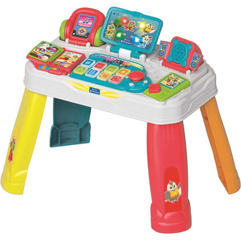 Clementoni Baby - 17547 Tavolo attività Baby Gamer, Postazione Gaming per Bambini, con Tastiera e Elementi Interattivi, Stimola