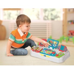 Clementoni Baby - 17547 Tavolo attività Baby Gamer, Postazione Gaming per Bambini, con Tastiera e Elementi Interattivi, Stimola