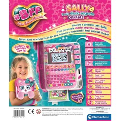 Clementoni - 16491 BFF Sally Il Mio Diario Segreto Digitale LCD, Gioco Interattivo, Animazioni e 20 Attività di Gioco, Diario E