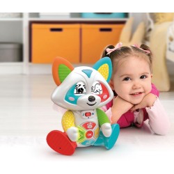 Clementoni Baby Oliver, il Mio Compagno di Giochi Interattivo, Raccontastorie Prima Infanzia con Occhi Led, Stimola Manualità e