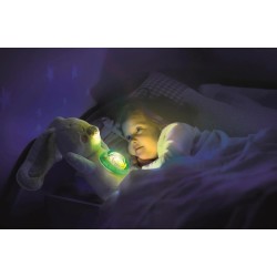 Clementoni Baby Fiocco, Proiettore di Aurora Boreale, Morbida Lepre Peluche con Proiettore, 17588