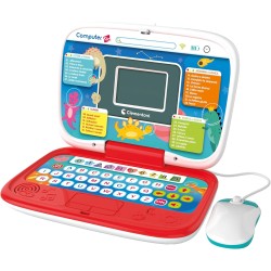 Clementoni - 16482 Computer Kid Smart Laptop Educativo, 30 attività Educative, Gioco Elettronico per Imparare Lettere, Numeri e