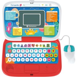 Clementoni - 16482 Computer Kid Smart Laptop Educativo, 30 attività Educative, Gioco Elettronico per Imparare Lettere, Numeri e