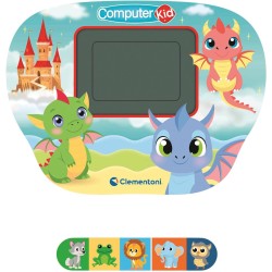 Clementoni - 16488 Computer Kid Draghetto Laptop Educativo Bambini 2+ Anni, 10 attività, Gioco Elettronico per Imparare Lettere