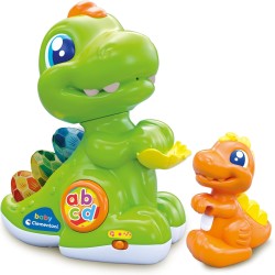 Clementoni 17953 Baby Dino e Baby Dino, Dinosauri Interattivi Parlanti, per Bambini di 12-36 Mesi, Centro attività Che Stimola 