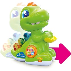 Clementoni 17953 Baby Dino e Baby Dino, Dinosauri Interattivi Parlanti, per Bambini di 12-36 Mesi, Centro attività Che Stimola 