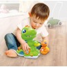 Clementoni 17953 Baby Dino e Baby Dino, Dinosauri Interattivi Parlanti, per Bambini di 12-36 Mesi, Centro attività Che Stimola 