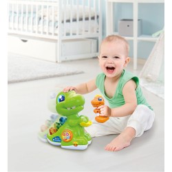 Clementoni 17953 Baby Dino e Baby Dino, Dinosauri Interattivi Parlanti, per Bambini di 12-36 Mesi, Centro attività Che Stimola 