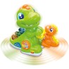 Clementoni 17953 Baby Dino e Baby Dino, Dinosauri Interattivi Parlanti, per Bambini di 12-36 Mesi, Centro attività Che Stimola 