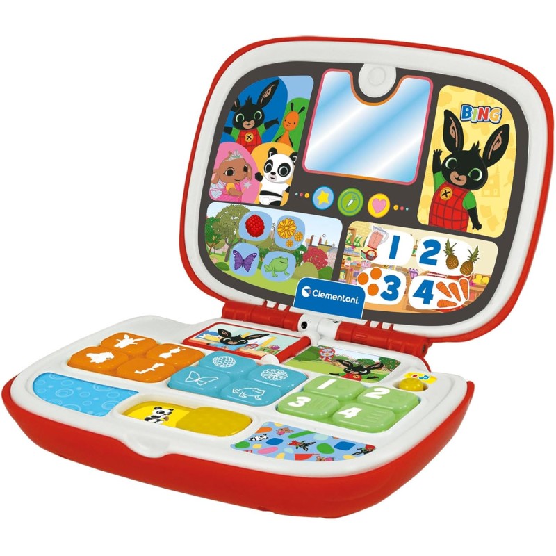 Baby Clementoni - 17999 Il Mio Primo Computer Bing, Gioco Educativo Computer, Centro Attività Prima Infanzia, Insegna Lettere, 