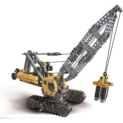 Clementoni 19442 Scienza e Gioco Laboratorio di Meccanica - Gru Cingolata, Set Costruzioni Bambini, Scopri i Principi dell Inge