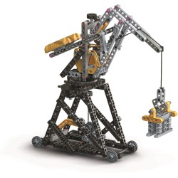Clementoni 19442 Scienza e Gioco Laboratorio di Meccanica - Gru Cingolata, Set Costruzioni Bambini, Scopri i Principi dell Inge