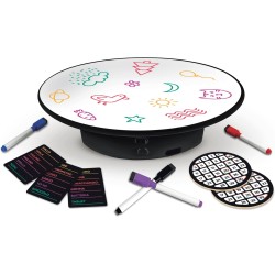 Clementoni - 16704 Disco Draw, Gioco da Tavolo Party Game a Tema Disegno con Lavagna Girevole e Sfide Creative, Perfetto per le