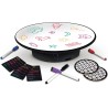 Clementoni - 16704 Disco Draw, Gioco da Tavolo Party Game a Tema Disegno con Lavagna Girevole e Sfide Creative, Perfetto per le
