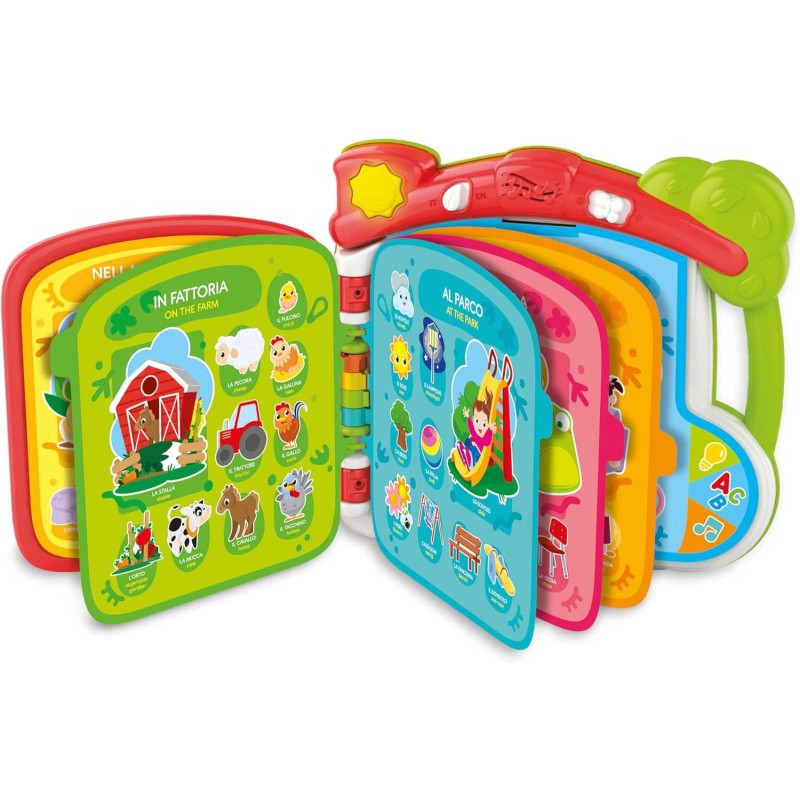 Clementoni Baby 17984 Scopro Il Mondo in 100 Parole, Gioco Educativo Bambini 1-4 Anni, Libro Prima Infanzia 10 Pagine Interatti