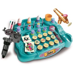 Clementoni Crazy Chic - 18260 My Tattoo Lab, Gioco Creativo, Kit per Creare Tatuaggi Temporanei Personalizzati, Punte Intercamb