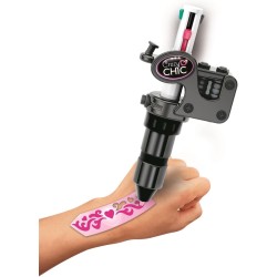 Clementoni Crazy Chic - 18260 My Tattoo Lab, Gioco Creativo, Kit per Creare Tatuaggi Temporanei Personalizzati, Punte Intercamb