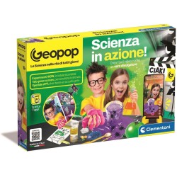 Clementoni x Geopop - 19445 Scienza in Azione, Crea Video come un Vero Divulgatore, Gioco Scientifico, Gioco di Società Tema Sc