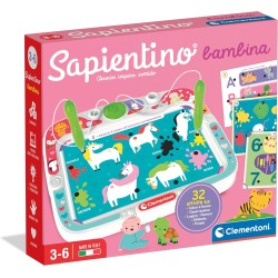 Clementoni Sapientino - 16473 Bambina, Gioco Educativo con Penne Parlanti, con 16 Schede e più di 32 attività su Temi della Scu