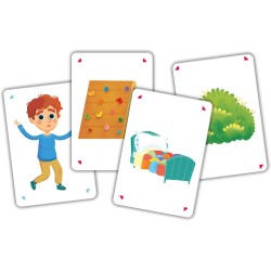 Clementoni - 16584 Nascondino, Mazzo di 50 Carte Illustrate, Gioco di Strategia e Osservazione, 2-4 Giocatori, Idea Regalo, Mad