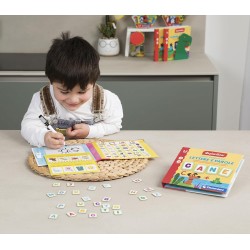 Clementoni Sapientino - 16487 Libro Magnetico Lettere e Parole, Gioco Educativo, 30 Letterine Magnetiche e Attività per Conosce