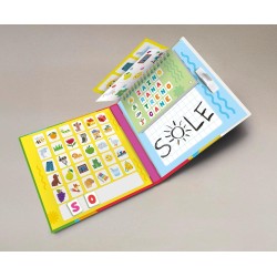 Clementoni Sapientino - 16487 Libro Magnetico Lettere e Parole, Gioco Educativo, 30 Letterine Magnetiche e Attività per Conosce