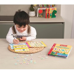 Clementoni Sapientino - 16487 Libro Magnetico Lettere e Parole, Gioco Educativo, 30 Letterine Magnetiche e Attività per Conosce