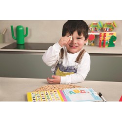 Clementoni Sapientino - 16487 Libro Magnetico Lettere e Parole, Gioco Educativo, 30 Letterine Magnetiche e Attività per Conosce