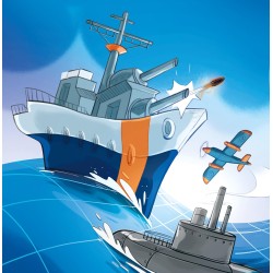 Clementoni - 16576 Gioco da Tavolo 2 in 1, Dama e Battaglia Navale, Gioco di Società da 2 Giocatori, Idea Regalo Made in Italy