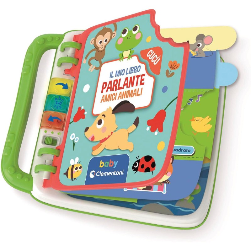 Clementoni Baby - 17550 Libro Parlante Amici Animali, Gioco Educativo, Centro attività Prima Infanzia per Imparare Numeri, Colo