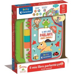 Clementoni Baby - 17550 Libro Parlante Amici Animali, Gioco Educativo, Centro attività Prima Infanzia per Imparare Numeri, Colo