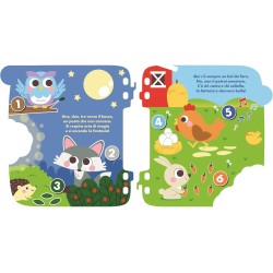 Clementoni Baby - 17550 Libro Parlante Amici Animali, Gioco Educativo, Centro attività Prima Infanzia per Imparare Numeri, Colo