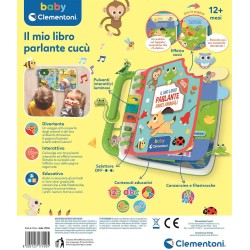 Clementoni Baby - 17550 Libro Parlante Amici Animali, Gioco Educativo, Centro attività Prima Infanzia per Imparare Numeri, Colo