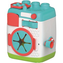 Clementoni Baby - 17582 Sensory Washing Machine, Lavatrice Sensoriale, con Elementi Interattivi Sicuri e Lavabili, Stimola Lo S