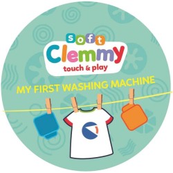Clementoni Baby - 17582 Sensory Washing Machine, Lavatrice Sensoriale, con Elementi Interattivi Sicuri e Lavabili, Stimola Lo S