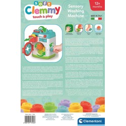 Clementoni Baby - 17582 Sensory Washing Machine, Lavatrice Sensoriale, con Elementi Interattivi Sicuri e Lavabili, Stimola Lo S