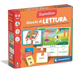 Clementoni Sapientino – 16498 Giochi di Lettura, Gioco Educativo, 6 attività per Imparare a Leggere, Sviluppo Linguistico, Cogn