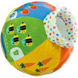 Clementoni Baby 17983 Baby Palla Suona e Canta, Gioco Elettronico con Suoni e Dolci Melodie, in Morbida Stoffa, Stimola Manuali