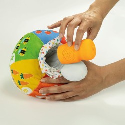 Clementoni Baby 17983 Baby Palla Suona e Canta, Gioco Elettronico con Suoni e Dolci Melodie, in Morbida Stoffa, Stimola Manuali