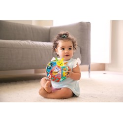 Clementoni Baby 17983 Baby Palla Suona e Canta, Gioco Elettronico con Suoni e Dolci Melodie, in Morbida Stoffa, Stimola Manuali