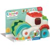 Clementoni Soft Clemmy - 17495 Touch And Play Sensory Steamroller, Camion Raccoglitore 8 Mattoncini, Gioco Prima Infanzia, Svil