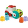Clementoni Soft Clemmy - 17495 Touch And Play Sensory Steamroller, Camion Raccoglitore 8 Mattoncini, Gioco Prima Infanzia, Svil