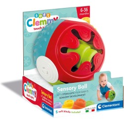 Clementoni Soft Clemmy - 17689 Touch & Play, Palla Sensoriale, Palla Prima Infanzia Made in Italy, con 5 Mattoncini 100% Lavabi