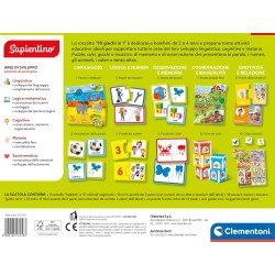 Clementoni Sapientino 10 Giochi In 1 - 18153 Gioco Educativo, Schede Illustrate, Apprendimento Lettere e Numeri, In Italiano