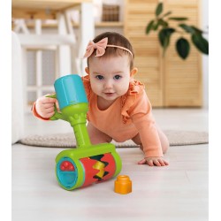 Clementoni Soft Clemmy - 17975 Touch & Play Sensory Vacuum, Aspirapolvere, 6 Mattoncini per Costruzioni, Gioco Prima Infanzia M