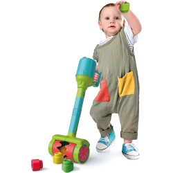Clementoni Soft Clemmy - 17975 Touch & Play Sensory Vacuum, Aspirapolvere, 6 Mattoncini per Costruzioni, Gioco Prima Infanzia M